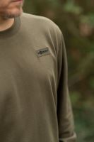 Korda Tričko s Dlhým Rukávom Patch Crewneck Dark Olive (5)