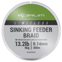 Korum Splietaná Šnúra Limitless Sinking Feeder Braid 300 m - 0,16 mm 7 kg