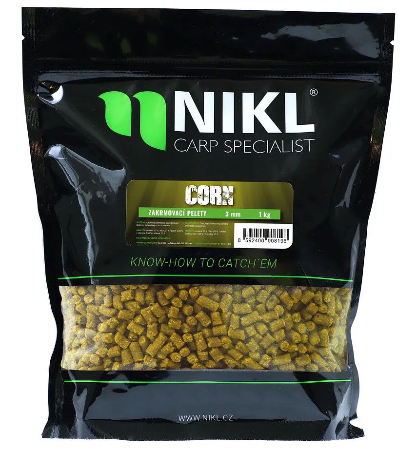 Nikl pelety corn 1 kg - 18 mm s dierou