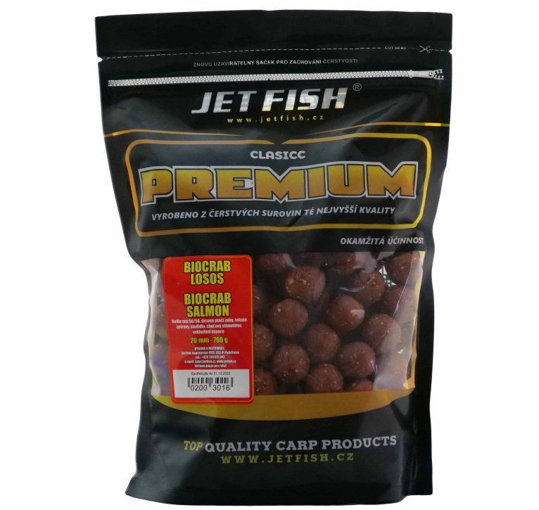 Jet fish boilie premium clasicc 700 g 20 mm-biocrab losos