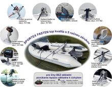 Sportex Nafukovací Čln SHELF 250F Lamelová Podlaha s Úchytmi FASTEN Šedý 2x Lavička (3)