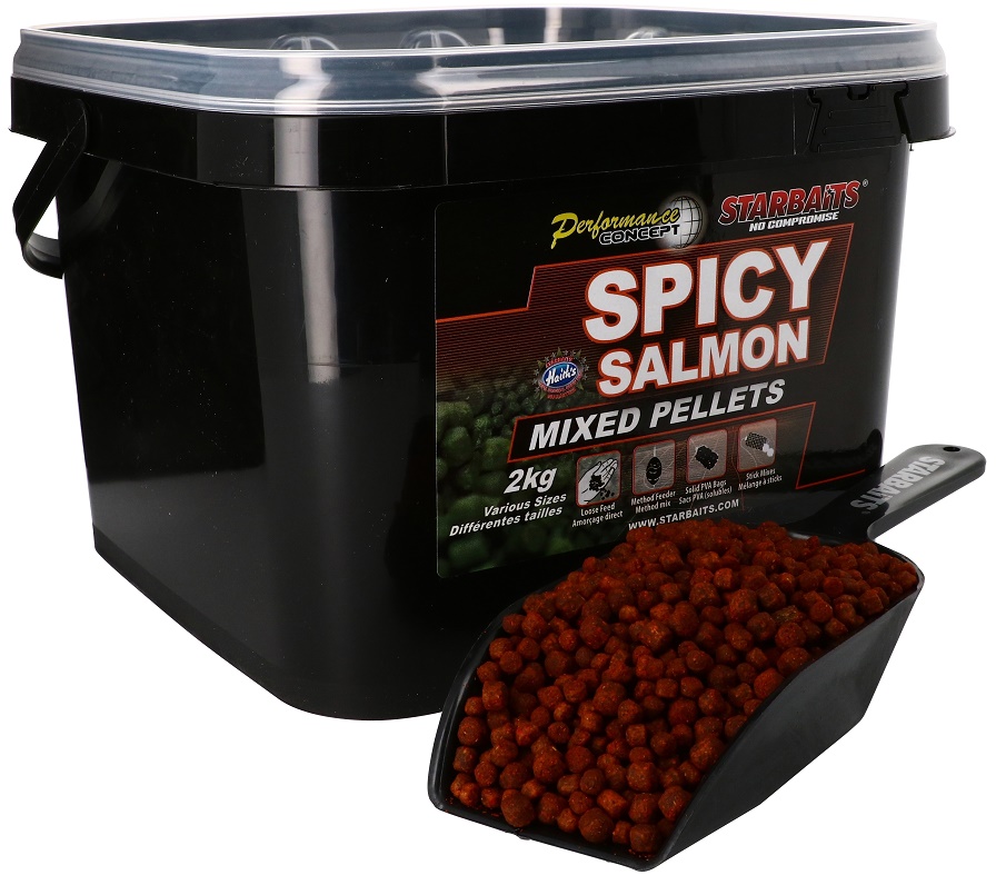 Starbaits pelety spicy salmon mixed 2 kg