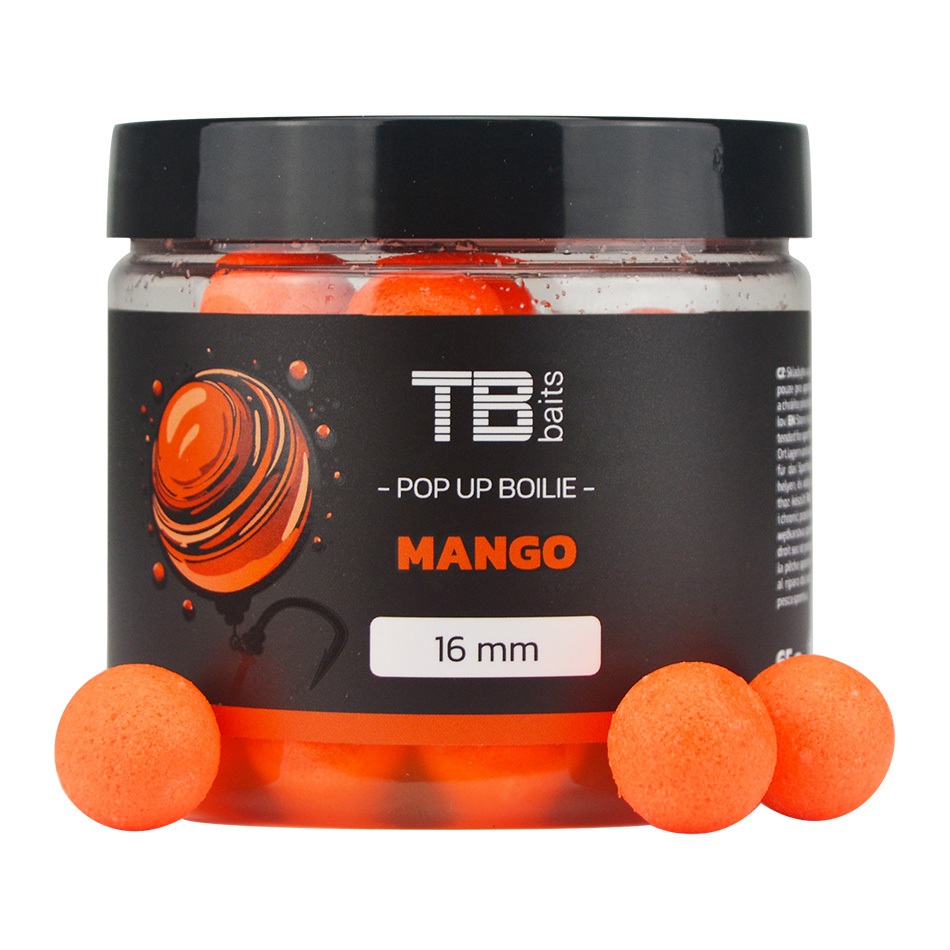 E-shop Tb baits plávajúce boilie pop-up mango + nhdc 65 g - 16 mm