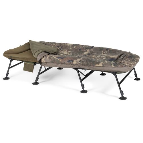 Nash Lehátko So Spacákom Indulgence HD40 Sleep System 8 Legs Camo Wide