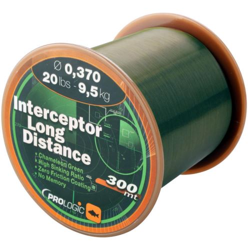 Prologic Vlasec Interceptor Long Distance 300 m Green - Priemer 0,25 mm / Nosnosť 5,5 kg