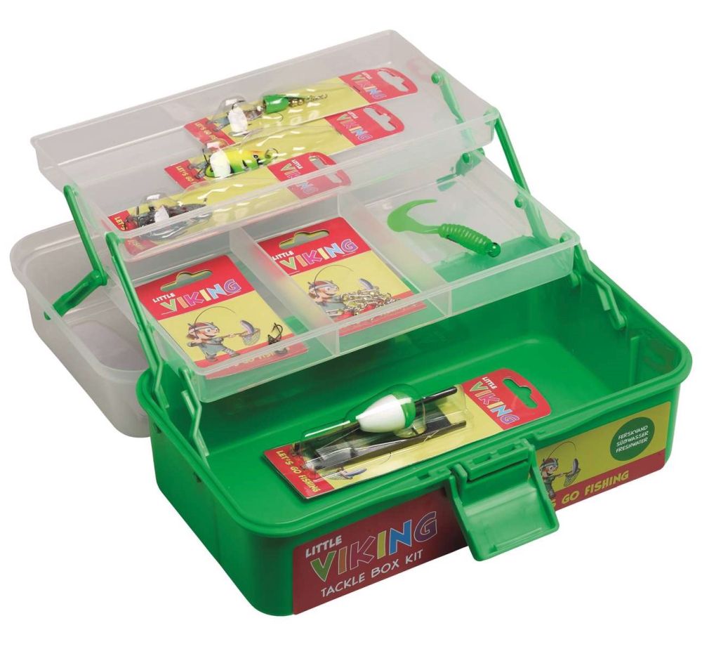 Kinetic kufrík little viking tackle box kit green