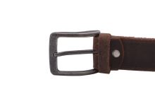 Mercucio Rybársky Darčekový Set Sumec - Pánska Peňaženka a Kožený Opasok Tmavý Šitý (7)