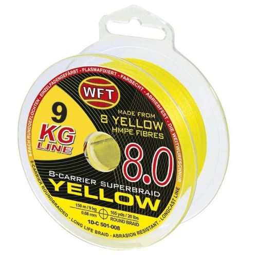 WFT Splietaná Šnúra KG 8.0 Žltá