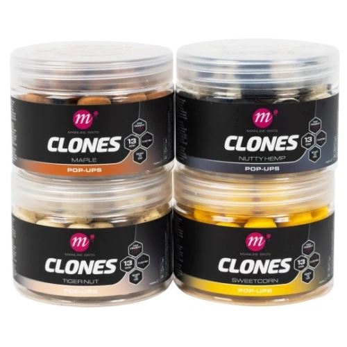 Mainline Plávajúce Boilies Clones Pop Ups 13 mm 150 ml Nutty Hemp