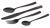 Fox Sada Príborov Black Stainless Cutlery Set