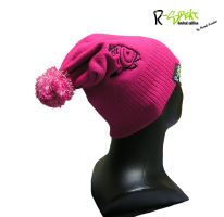 R-spekt Detská čiapka PomPom DUO beanie ružová (8)