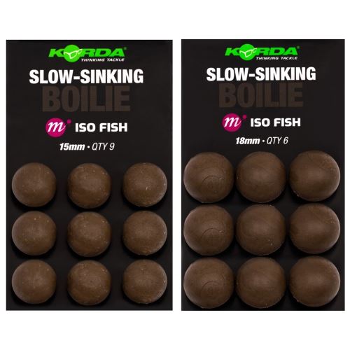 Korda Umelé Boilie Slow Sinking Boilie ISO Fish 9 ks