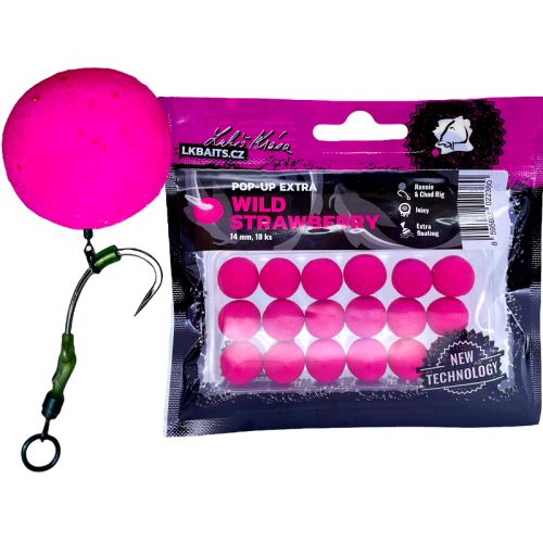 LK Baits Plávajúce Boilie Pop-Up Extra Wild Strawberry