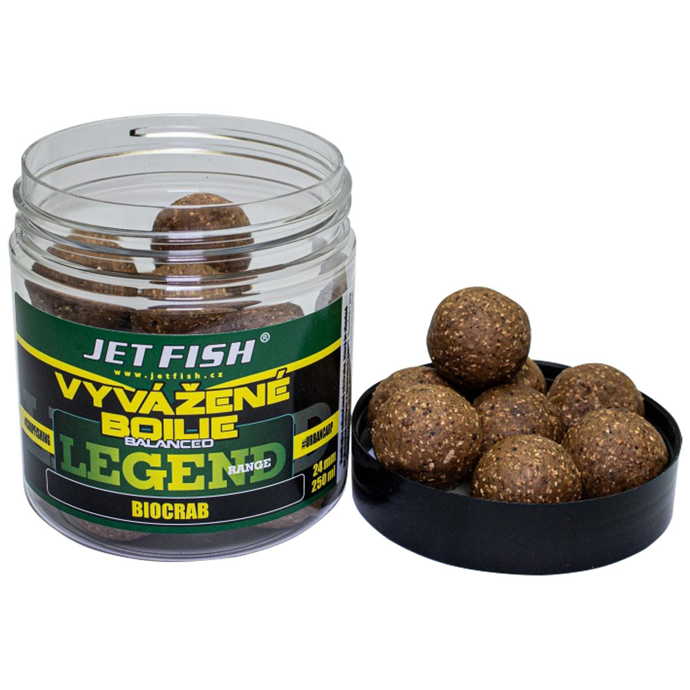 Jet fish vyvážené boilie legend range biocrab 250 ml - 20 mm