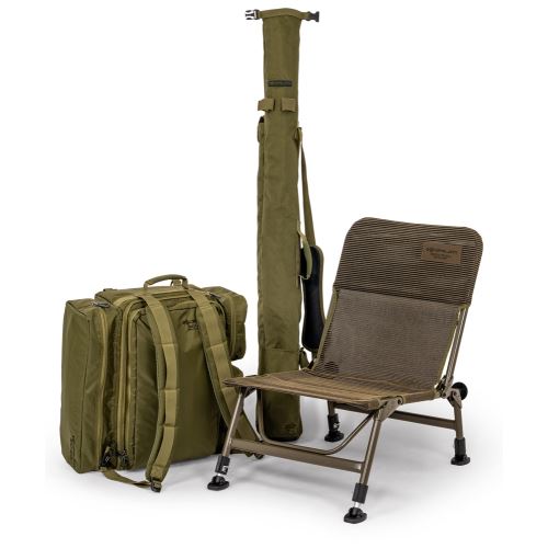 Korum Kreslo + Batoh + Puzdro Na Prúty Progress Roving Kit