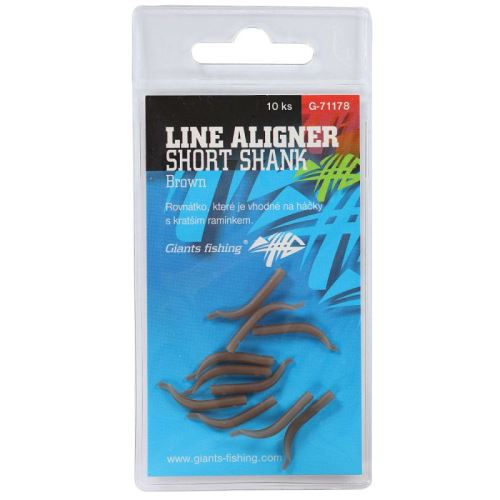 Giants Fishing Rovnátka Na Háčik Line Aligner Short Shank Large Brown 10 ks