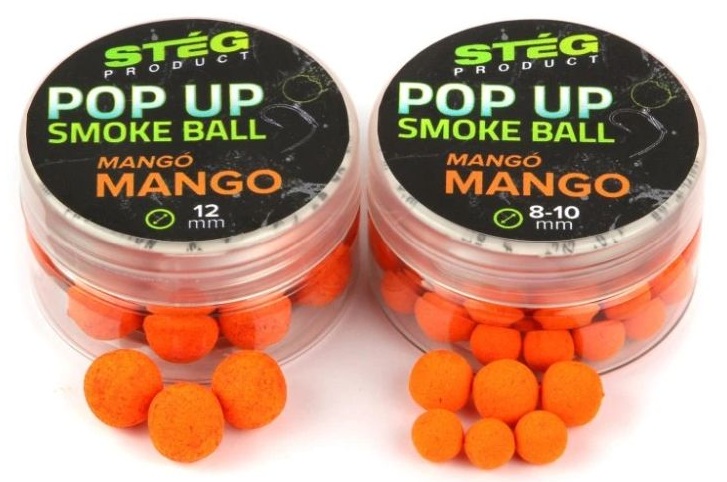 Stég plávajúce boilie pop up smoke ball 10 g 12 mm - mango