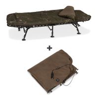 Nash Lehátko Scope Ops 4 Fold Sleep System MK II + Vyhrievaná Vložka Do Spacáku Scope OPS Heated Blanket