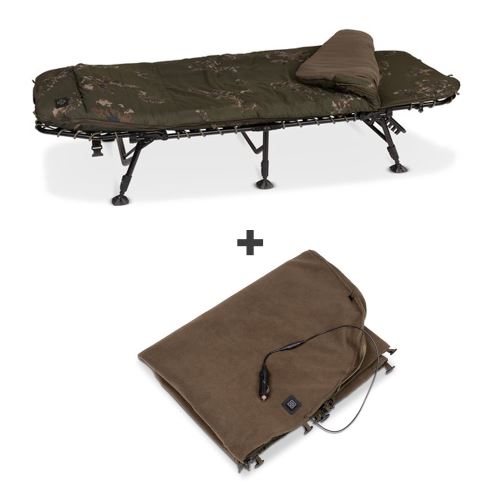 Nash Lehátko Scope Ops 4 Fold Sleep System MK II + Vyhrievaná Vložka Do Spacáku Scope OPS Heated Blanket