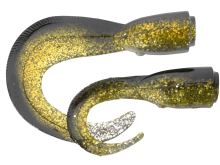 Savege Gear 3D Hard Eel Tail Bait Olive Gold 25 cm 109 g (1)