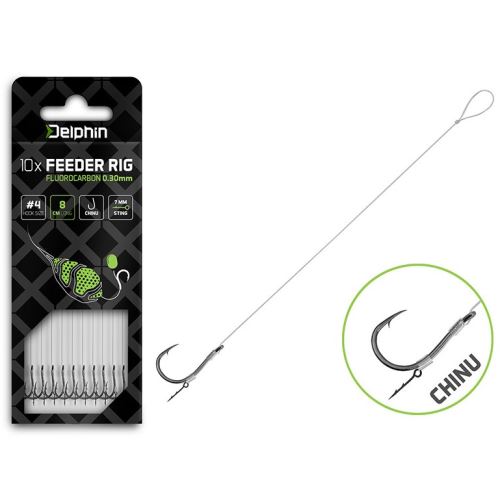 Delphin Nadväzec Feederový Fluoro Sting Chinu 10 ks