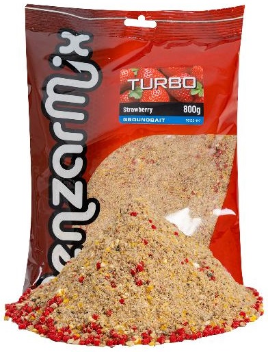 Benzar mix krmítková zmes groundbait turbo 800 g - jahoda