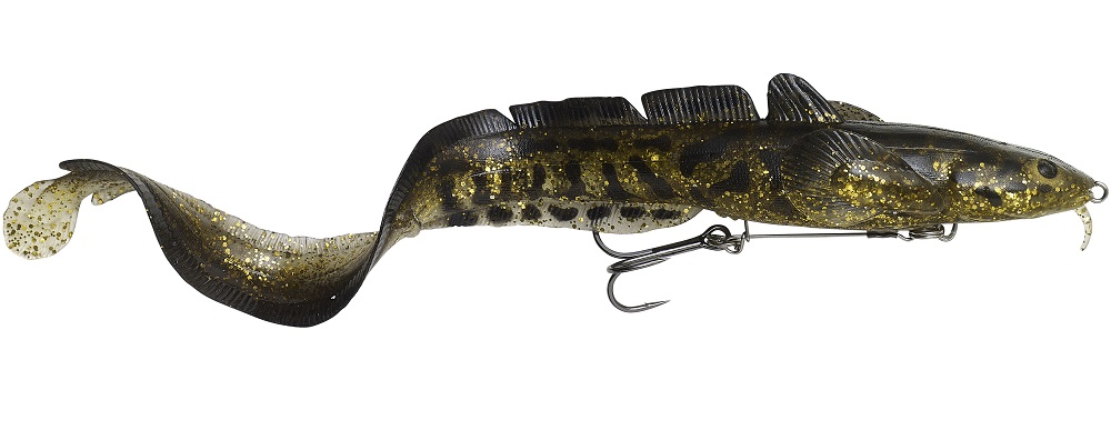 Savage gear gumová nástraha 3d burbot shallow gold burbot uv-25 cm 70 g