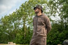Avid Carp Mikina Compound Zip Hoodie Brown (5)