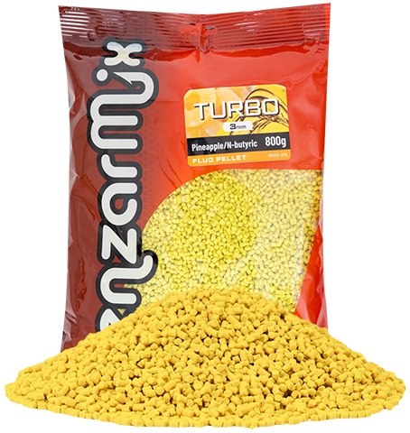 Benzar mix fluo turbo pelety 800 g 3 mm - ananás-kyselina maslová