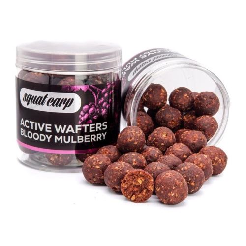 Squat Carp Vyvážené Boilies Active Wafters Bloody Mulberry