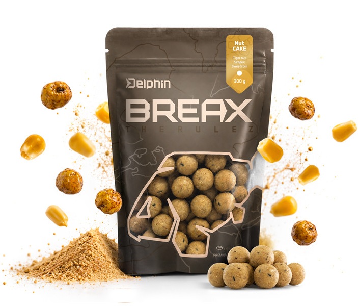 Delphin boilies breax nutcake tygří ořech scopex sladká kukuřice 300 g - 16 mm
