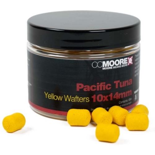 CC Moore Vyvážené Boilie Dumbell Wafters Pacific Tuna Yellow 10x14 mm 65 ks