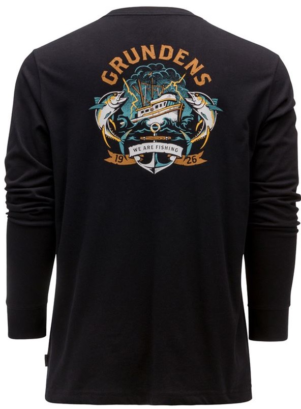 E-shop Grundéns tričko tuna tattoo ls t-shirt black - m