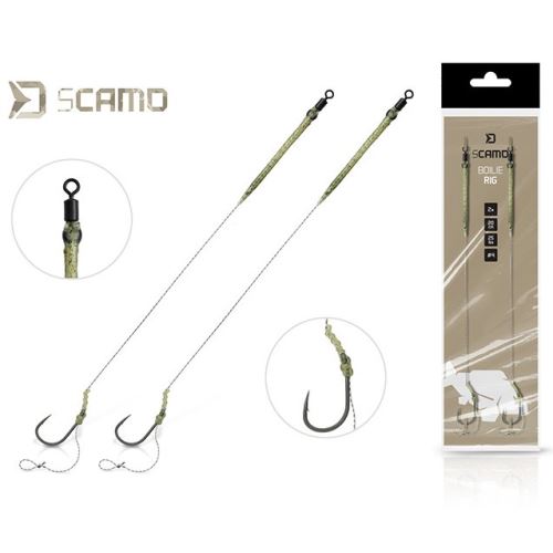 Delphin Náväzec sCAMO Boilie Rig 25 lb 20 cm 2 ks