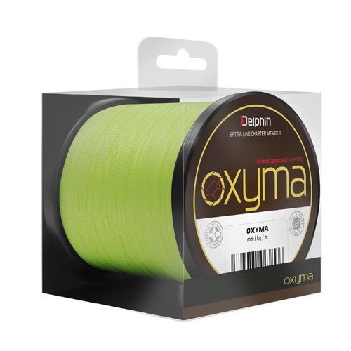 Delphin Splietaná šnúra Record Carp 1000m fluo žltá