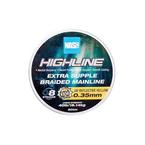 Nash Splietaná Šnúra Highline Extra Supple Braid UV Yellow 600 m