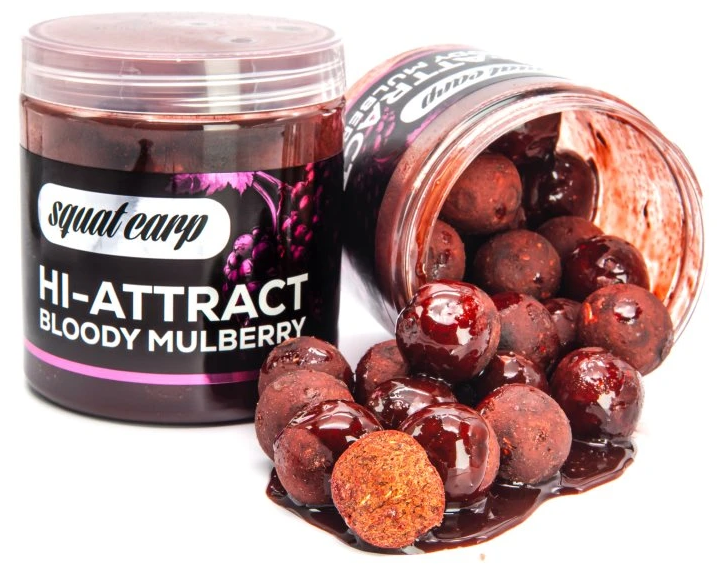 Squat carp boilies v dipe hi-attract bloody mulberry 220 g - 20 mm