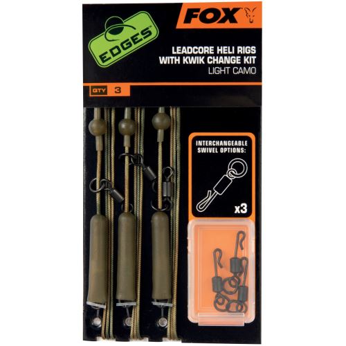 Fox Hotové montáže Leadcore Heli Rigs + Kwik Change Kit