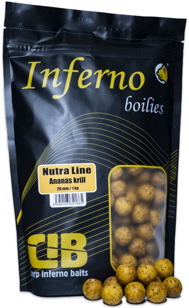 Carp inferno boilies nutra line ananás krill - 1 kg 20 mm