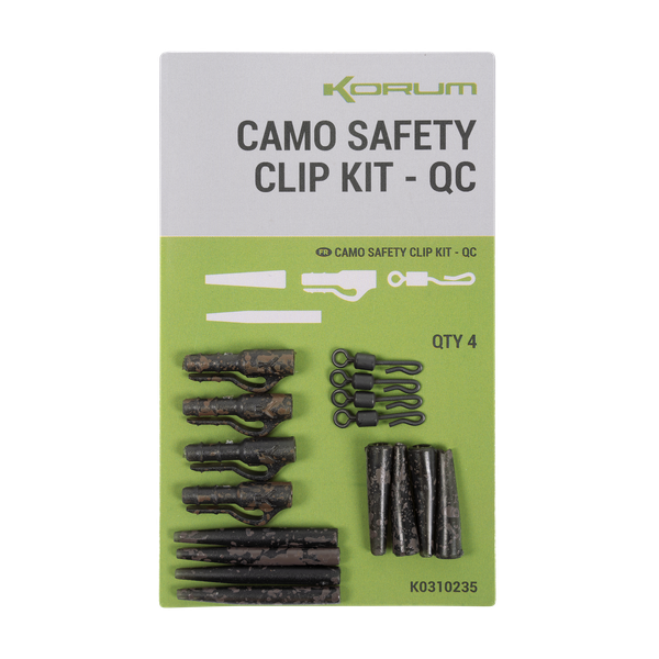 Korum závesky camo safety clip kit qc 4 ks