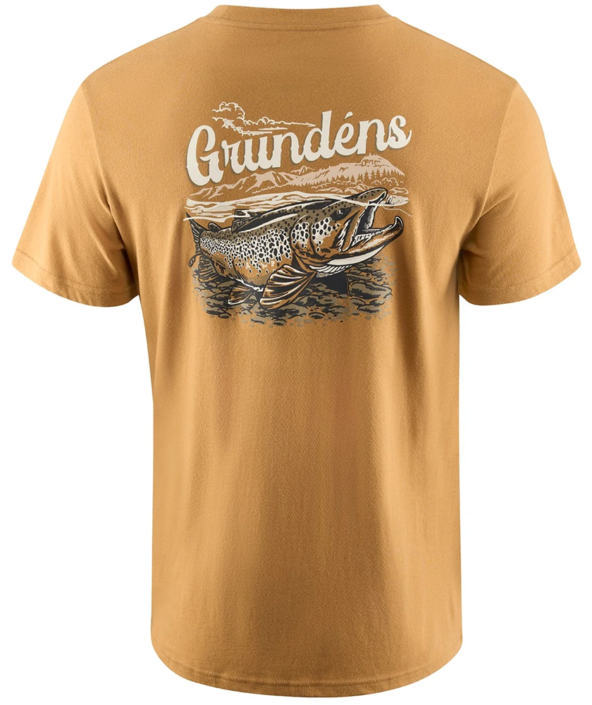 E-shop Grundéns tričko leroy brown ss t-shirt whiskey - l