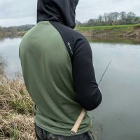 Korum Tričko Hooded Dri-Active Long Sleeve T-Shirt (3)