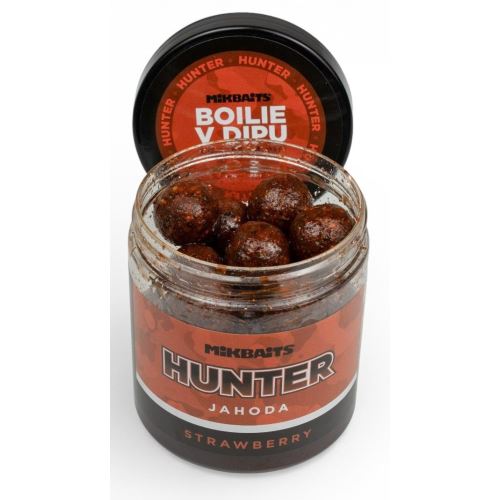 Mikbaits Boilie v Dipe Hunter Jahoda 250 ml
