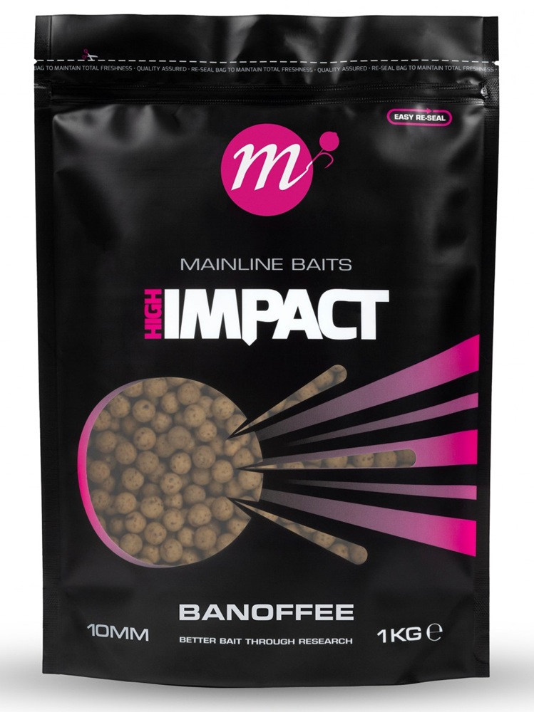 Mainline boilie hi impact banoffee 1 kg - 15 mm