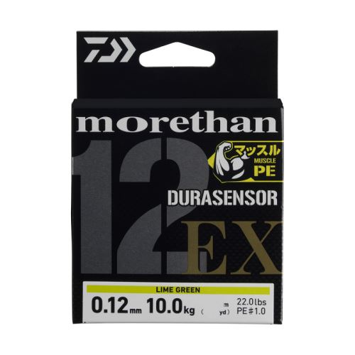 Daiwa Splietaná Šnúra Morethan Durasensosr12 BraidEX +Si3 150 m Lime Green