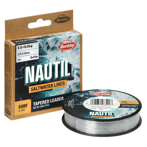 Berkley Ujímaný Vlasec Nautil Surf Monofilament Tapered 5x15 m Berkley Ujímaný Vlasec Nautil Surf Monofilament Tapered 5x15 m