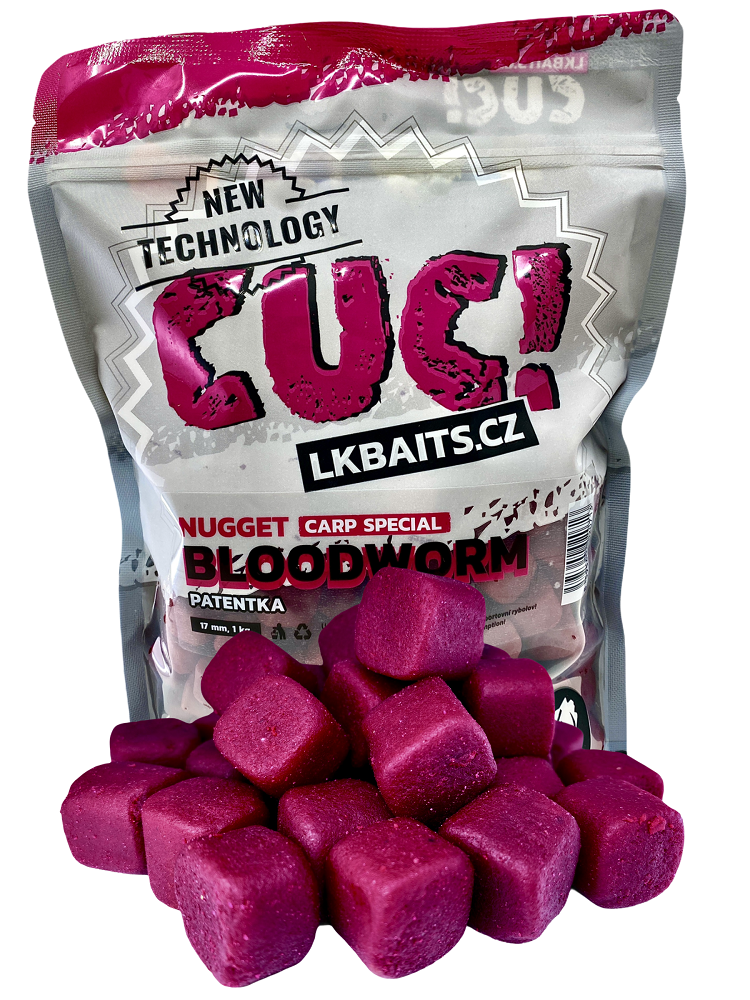 Lk baits cuc nugget carp bloodworm 1 kg - 10 mm