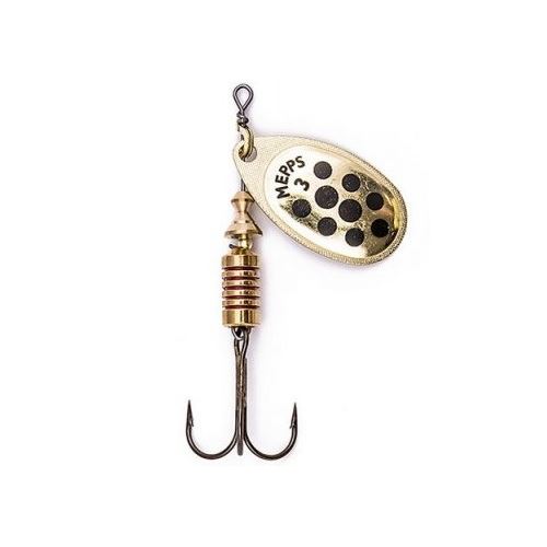 Mepps blyskáč Aglio decor zl./černé bodky