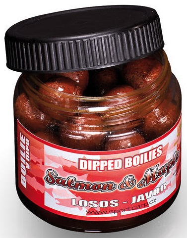 Sportcarp boilies v dipe dipped boilies 200 ml 18 mm-salmon & maple