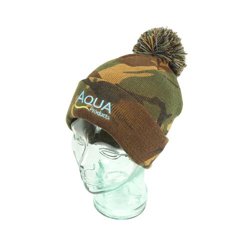 Aqua Čiapka Camo Bobble Hat